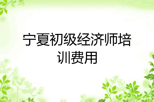 宁夏初级经济师培训费用