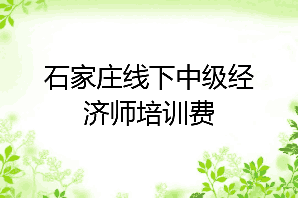 石家庄线下中级经济师培训费