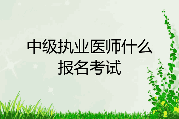 中级执业医师什么报名考试