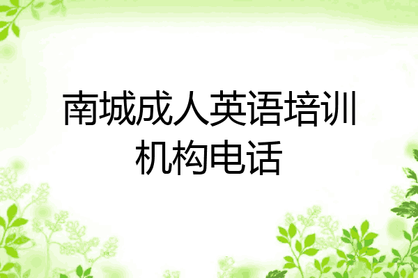 南城成人英语培训机构电话