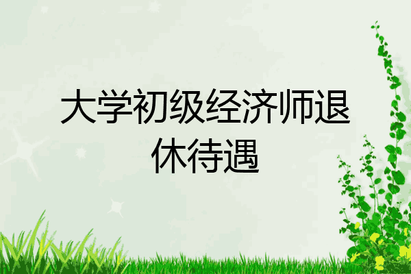 大学初级经济师退休待遇
