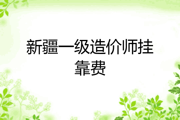 新疆一级造价师挂靠费