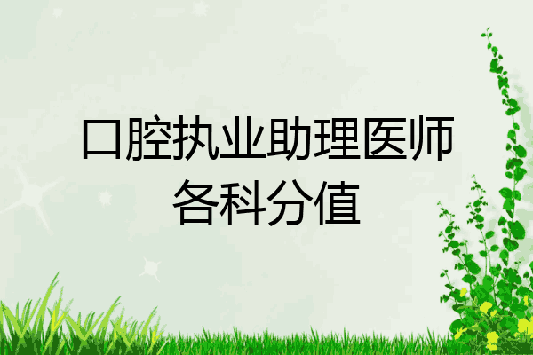 口腔执业助理医师各科分值