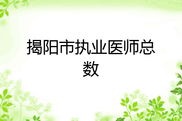 揭阳市执业医师总数