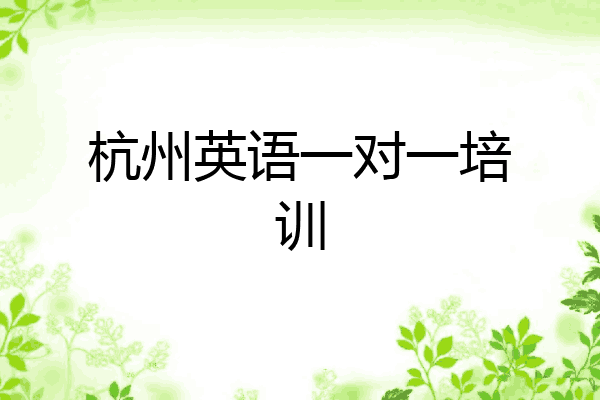 杭州英语一对一培训