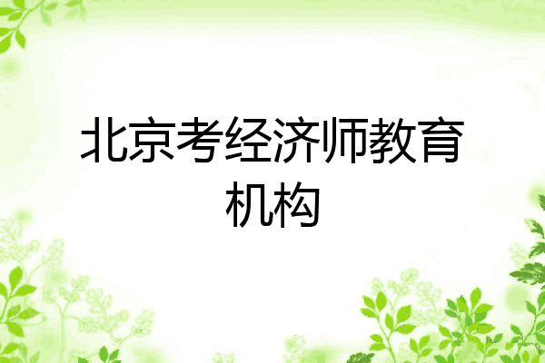 北京考经济师教育机构