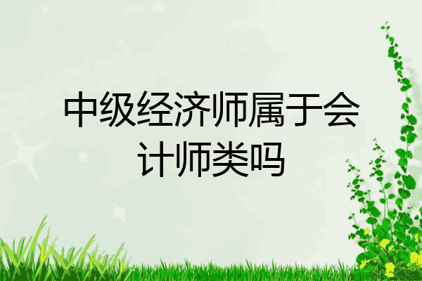 中级经济师属于会计师类吗
