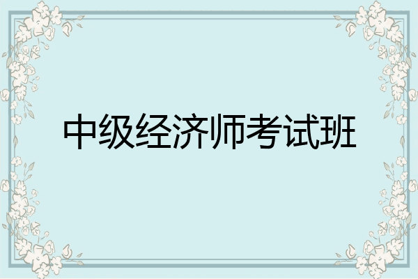 中级经济师考试班