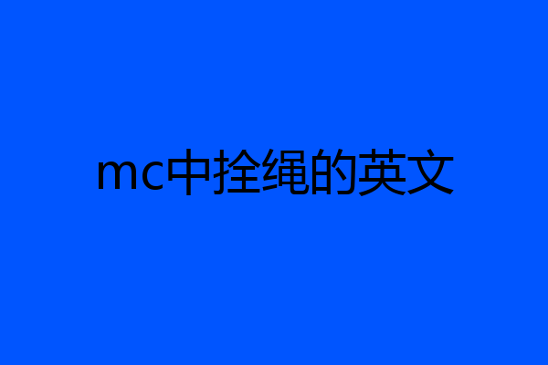 mc中拴绳的英文