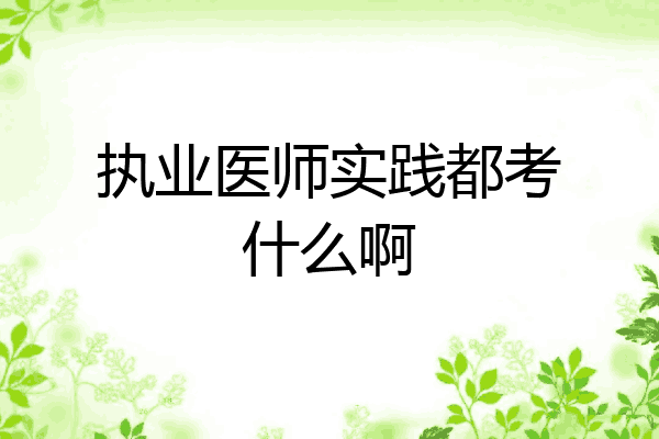执业医师实践都考什么啊