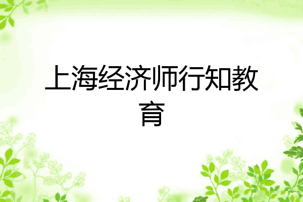 上海经济师行知教育