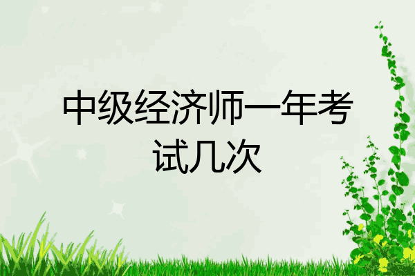 中级经济师一年考试几次