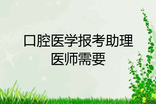 口腔医学报考助理医师需要