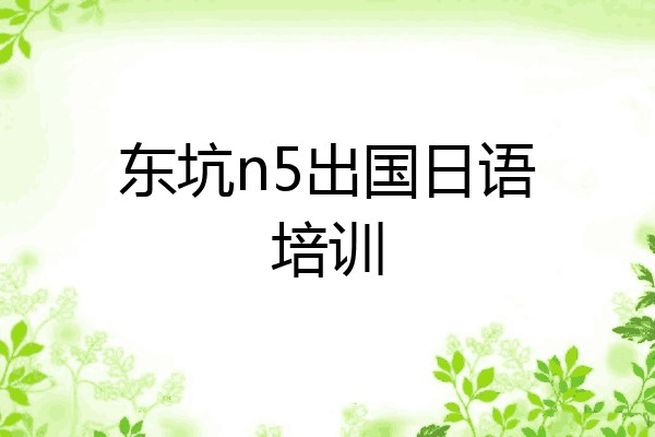 东坑n5出国日语培训