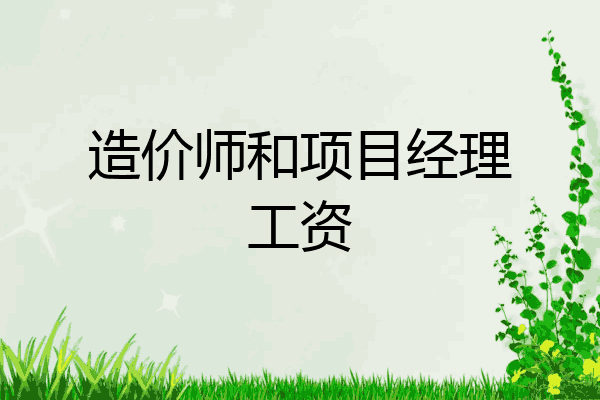 造价师和项目经理工资