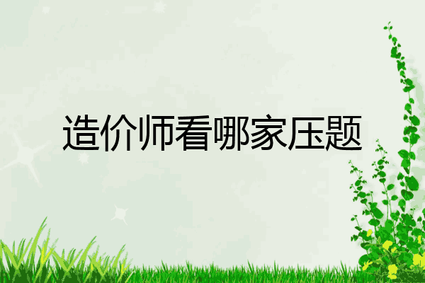 造价师看哪家压题