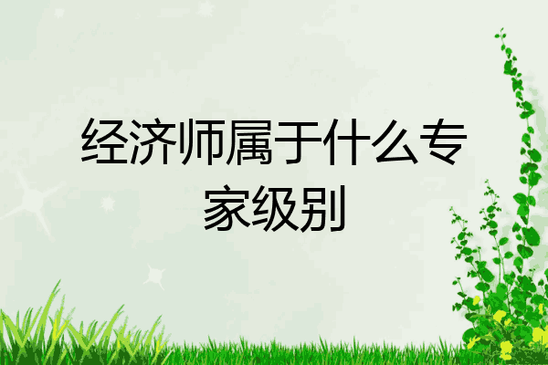 经济师属于什么专家级别