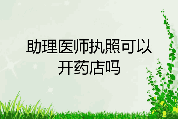 助理医师执照可以开药店吗