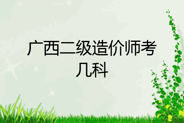 广西二级造价师考几科