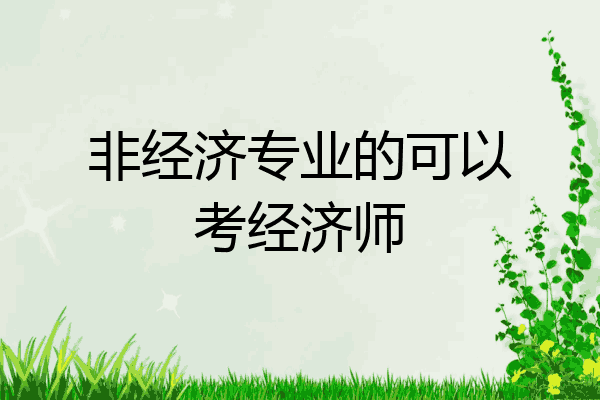 非经济专业的可以考经济师