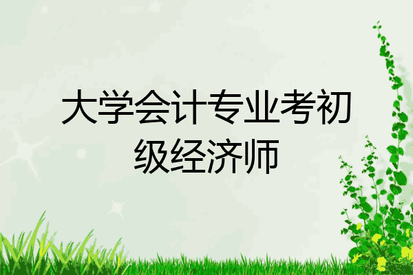大学会计专业考初级经济师