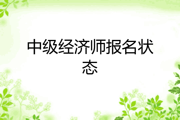 中级经济师报名状态