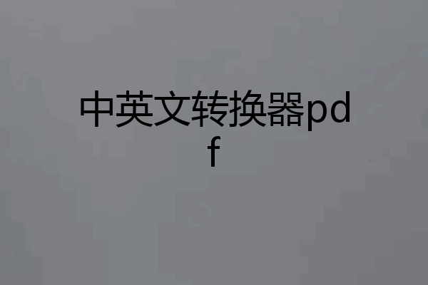 中英文转换器pdf