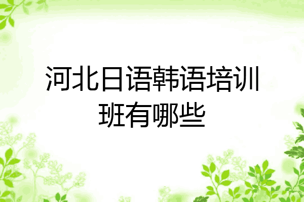 河北日语韩语培训班有哪些