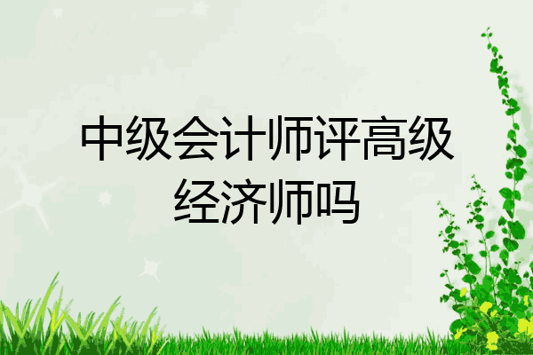 中级会计师评高级经济师吗