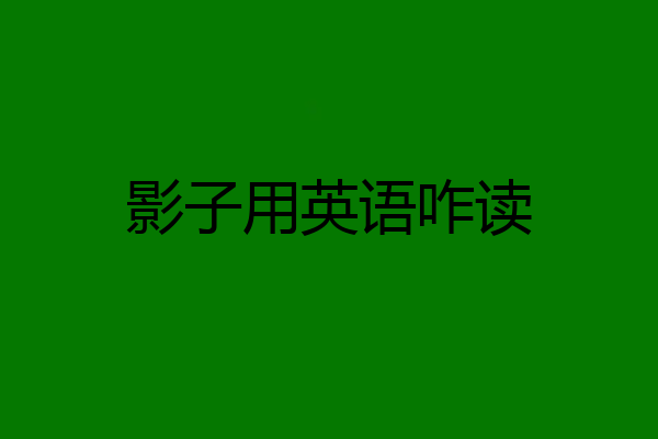 影子用英语咋读