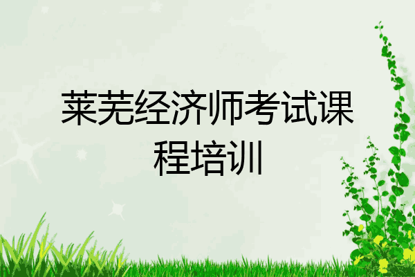 莱芜经济师考试课程培训