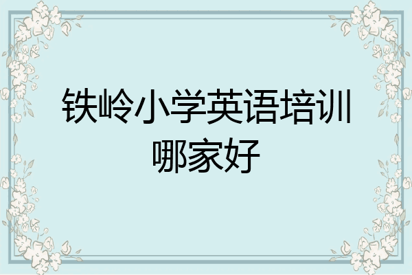 铁岭小学英语培训哪家好