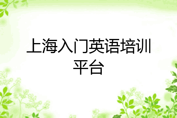 上海入门英语培训平台