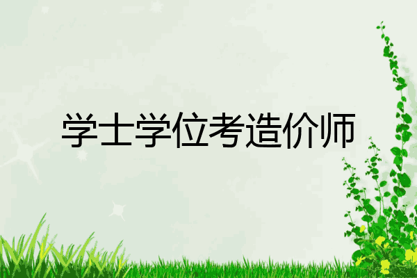 学士学位考造价师