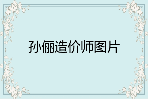 孙俪造价师图片