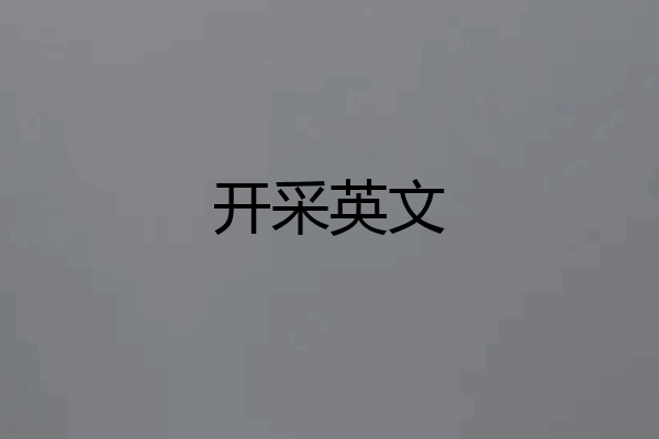 开采英文