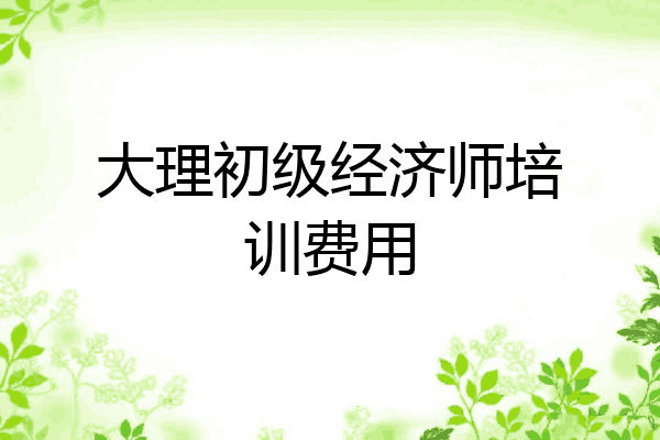 大理初级经济师培训费用