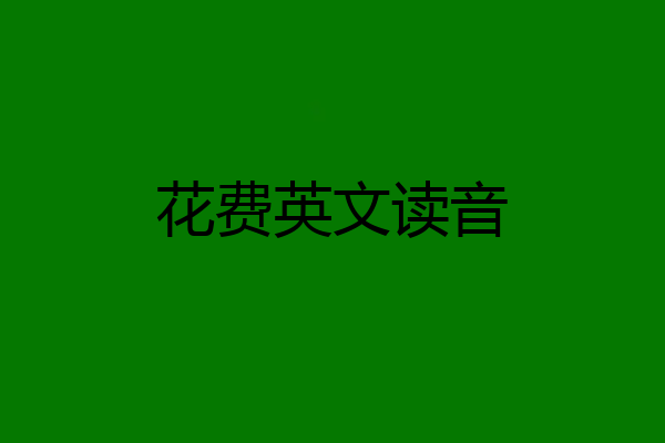 花费英文读音