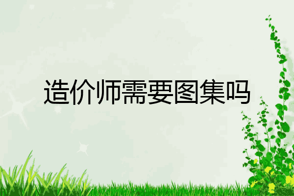 造价师需要图集吗