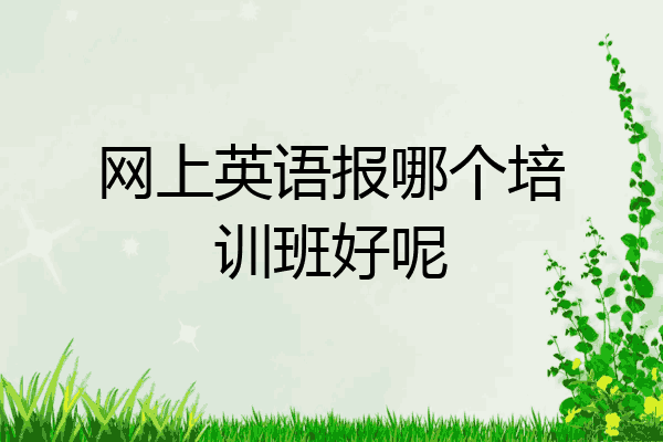 网上英语报哪个培训班好呢