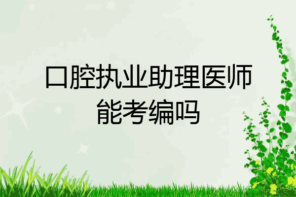 口腔执业助理医师能考编吗