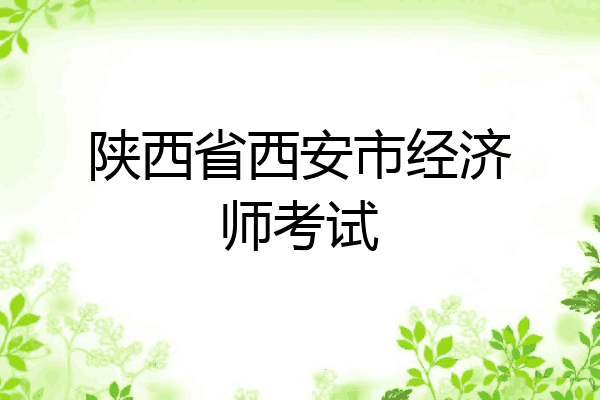 陕西省西安市经济师考试