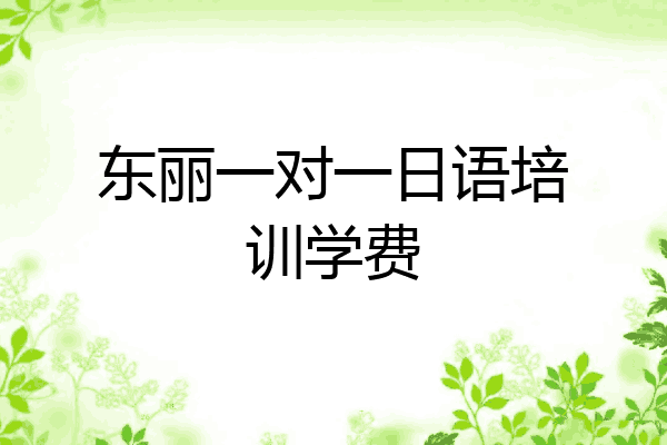 东丽一对一日语培训学费