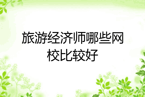 旅游经济师哪些网校比较好