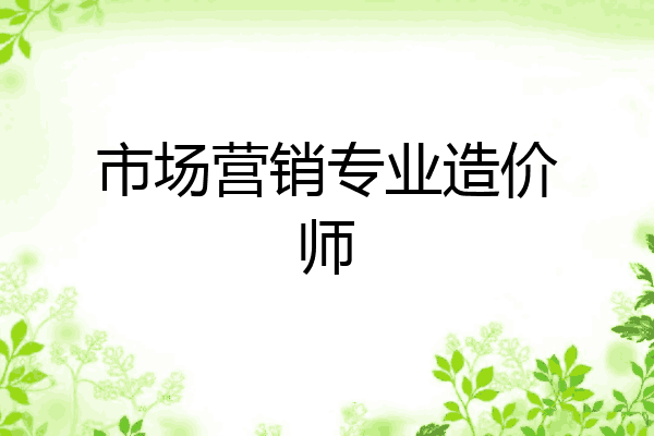 市场营销专业造价师