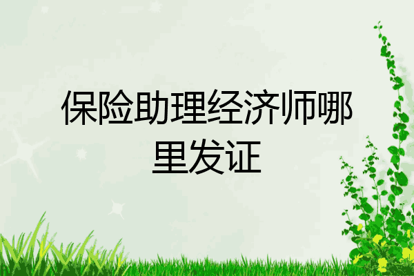 保险助理经济师哪里发证