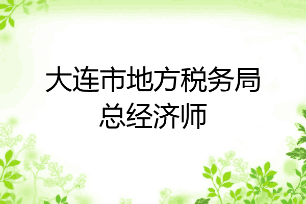 大连市地方税务局总经济师