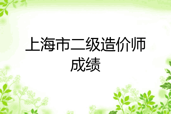 上海市二级造价师成绩