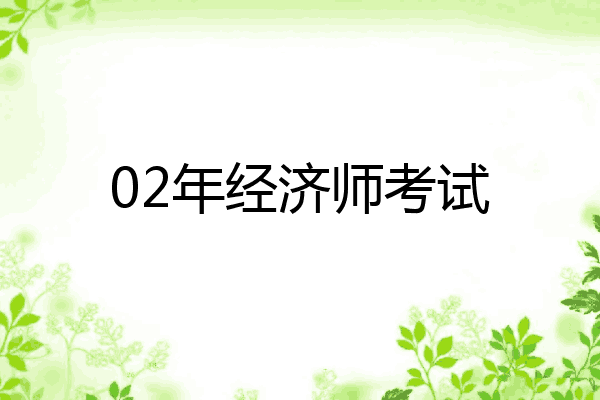 02年经济师考试