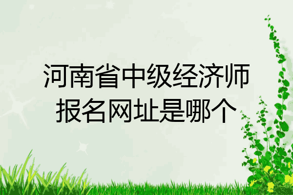 河南省中级经济师报名网址是哪个